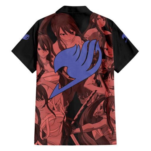 Chemise hawaïenne Erza Scarlet Fairy Tail style manga – Image 2