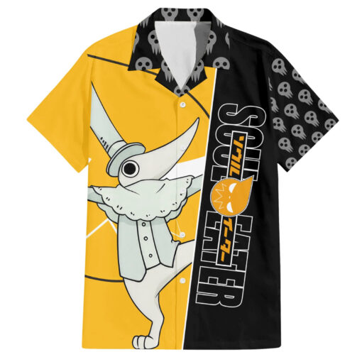 Chemise hawaïenne Excalibur Soul Eater style crânes et art