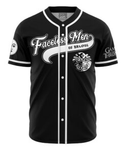 Maillot de baseball Hommes Sans Visage de Braavos Jaqen Game of Thrones