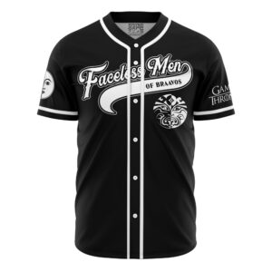 Maillot de baseball Hommes Sans Visage de Braavos Jaqen Game of Thrones