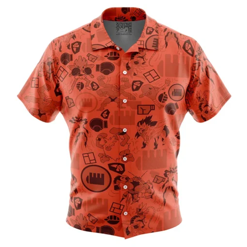 Chemise hawaïenne Pokémon Type Combat
