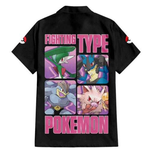 Chemise hawaïenne Pokémon type Combat – Image 2