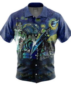 Chemise hawaïenne Nuit étoilée Midgar Final Fantasy 7