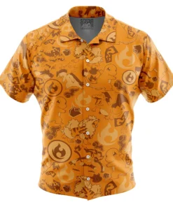 Chemise hawaïenne Pokémon Type Feu