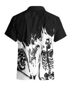 Chemise hawaïenne Crâne de feu Hurlement en Flammes
