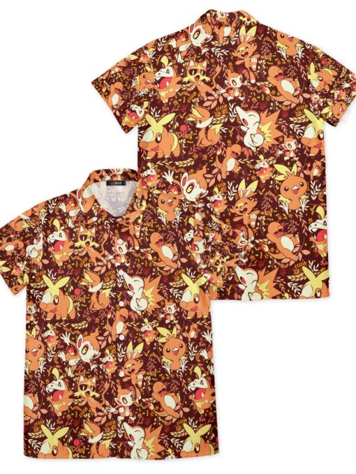 Chemise hawaïenne Type Feu style Aloha