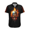 Chemise hawaïenne Crâne en feu Cavaliers Célestes