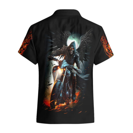 Chemise hawaïenne Crâne en feu Cavaliers Célestes – Image 2