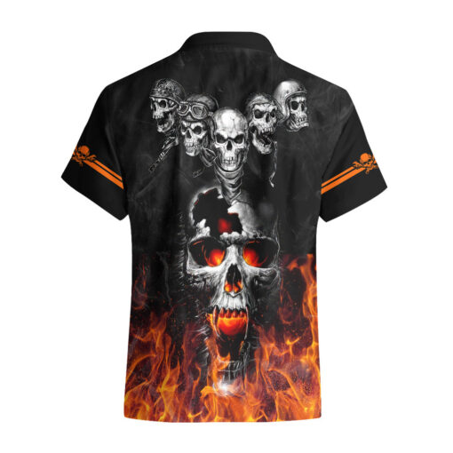 Chemise hawaïenne Crâne en feu Spectral Pyre – Image 2