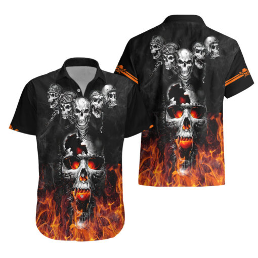 Chemise hawaïenne Crâne en feu Spectral Pyre – Image 3