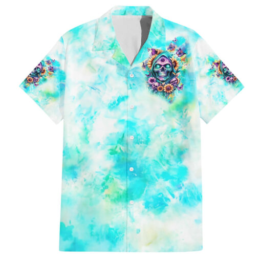 Chemise hawaïenne Crâne fleuri "Soleil et Ouragan" – Image 2