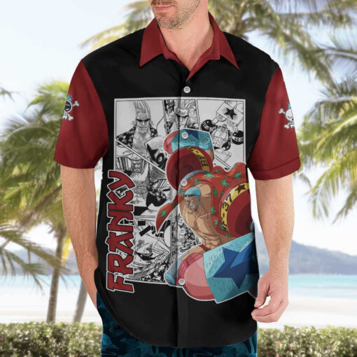 Chemise hawaïenne Franky One Piece style manga – Image 3