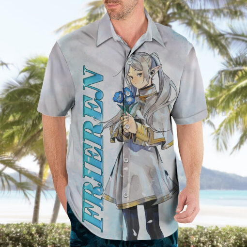 Chemise hawaïenne Frieren - champ fleuri – Image 3
