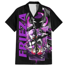 Chemise hawaïenne Freezer Dragon Ball style texte manga