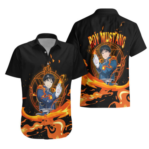 Chemise hawaïenne Roy Mustang Fullmetal Alchemist Alchimiste de feu – Image 3