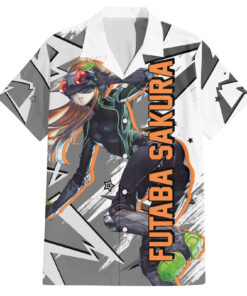 Chemise hawaïenne Futaba Sakura Persona style cyber manga