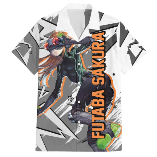 Chemise hawaïenne Futaba Sakura Persona style cyber manga