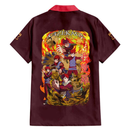Chemise hawaïenne Gaara V2 Naruto style japonais – Image 2