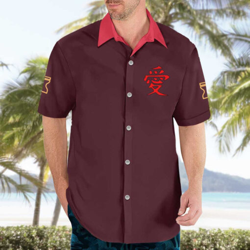 Chemise hawaïenne Gaara V2 Naruto style japonais – Image 3