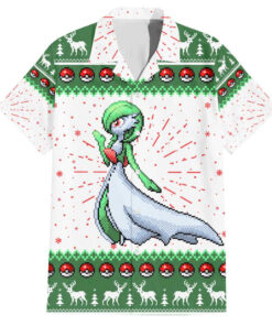 Chemise hawaïenne Gardevoir Pokémon motif Noël pixel