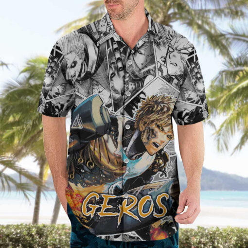 Chemise hawaïenne Genos One Punch Man style manga – Image 3