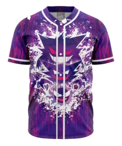 Maillot de baseball Évolution Fantomatique Psychédélique Fantominus Spectrum Ectoplasma Pokémon