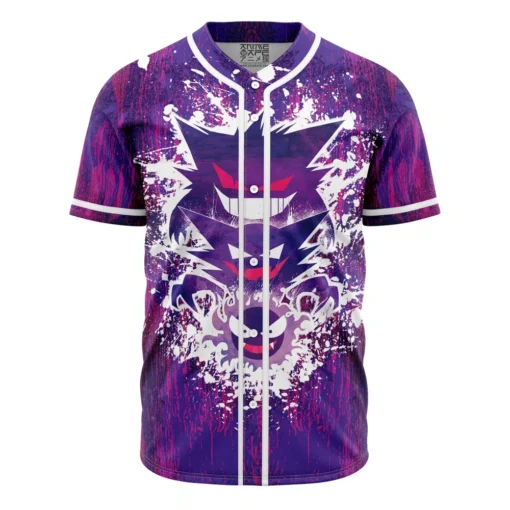 Maillot de baseball Évolution Fantomatique Psychédélique Fantominus Spectrum Ectoplasma Pokémon