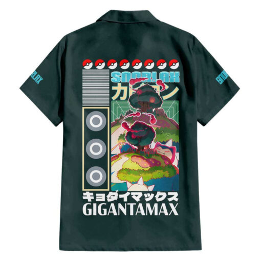 Chemise hawaïenne Ronflex Gigamax Pokémon style japonais – Image 2