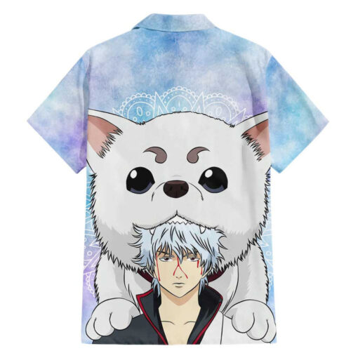 Chemise hawaïenne Gintoki et Sadaharu Gintama marbré – Image 2