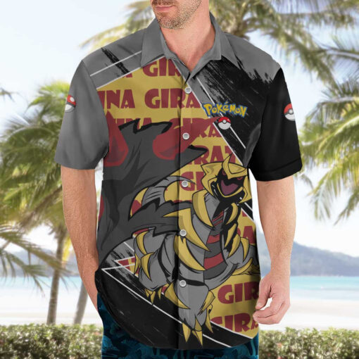 Chemise hawaïenne Giratina Pokémon style grunge – Image 3