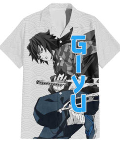 Chemise hawaïenne Giyu Demon Slayer style japonais