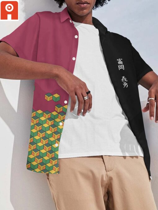 Chemise hawaïenne Giyu style mode – Image 3