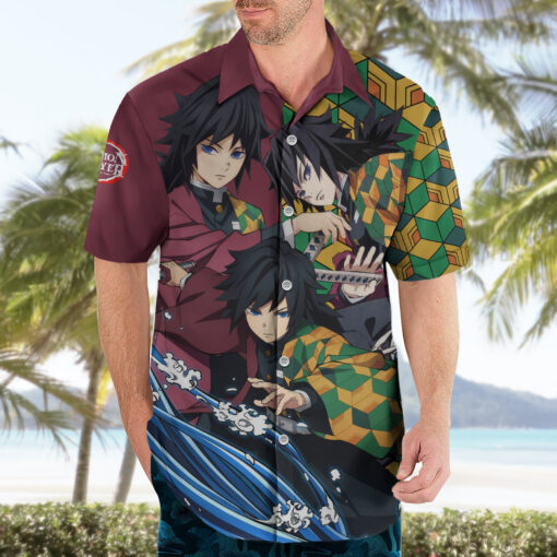 Chemise hawaïenne Giyu Demon Slayer – Image 3