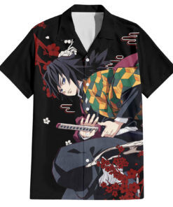 Chemise hawaïenne Giyu Tomioka Demon Slayer style japonais