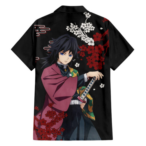 Chemise hawaïenne Giyu Tomioka Demon Slayer style japonais – Image 2