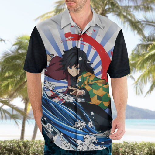 Chemise hawaïenne Giyuu Tomioka Demon Slayer – Image 3