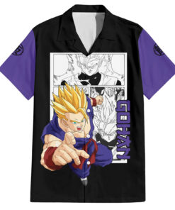 Chemise hawaïenne Gohan SSJ2 adulte Dragon Ball motif manga
