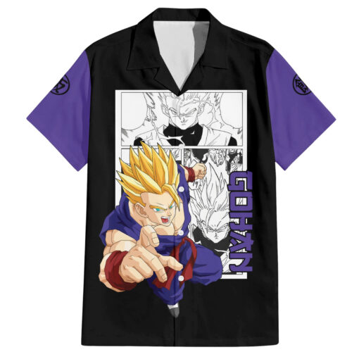 Chemise hawaïenne Gohan SSJ2 adulte Dragon Ball motif manga