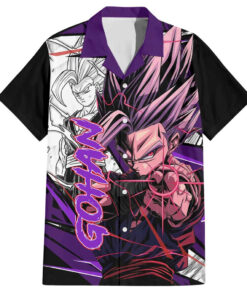 Chemise hawaïenne Gohan SSJ2 Dragon Ball motif manga