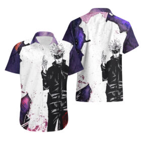 Chemise hawaïenne Gojo Satoru Jujutsu Kaisen ombre Void Infini