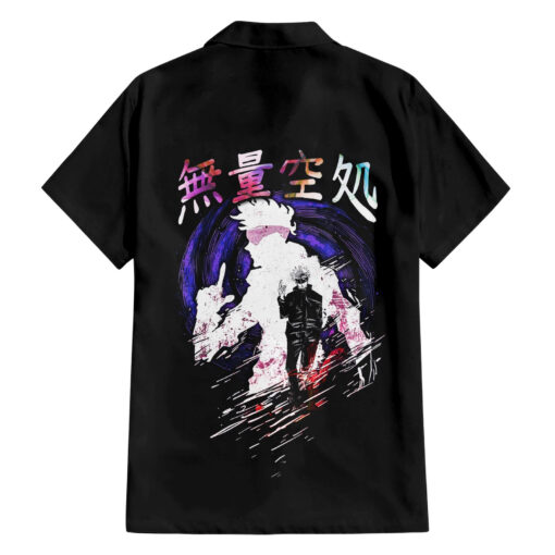 Chemise hawaïenne Gojo Satoru Jujutsu Kaisen galaxie – Image 2