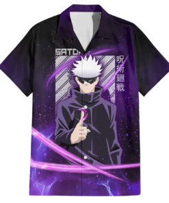 Chemise hawaïenne Gojo Satoru Jujutsu Kaisen aura galaxie