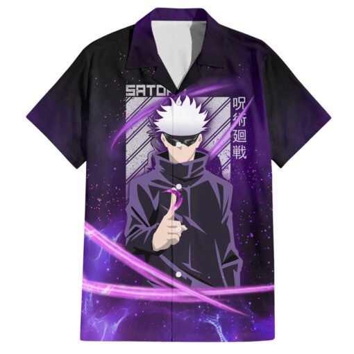 Chemise hawaïenne Gojo Satoru Jujutsu Kaisen aura galaxie