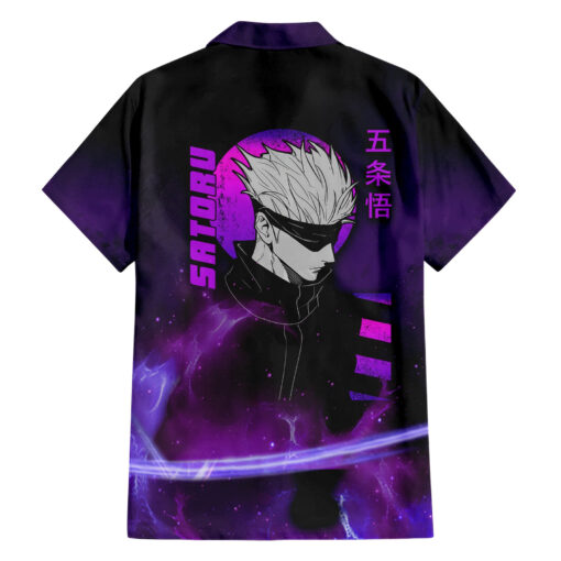 Chemise hawaïenne Gojo Satoru Jujutsu Kaisen aura galaxie – Image 2