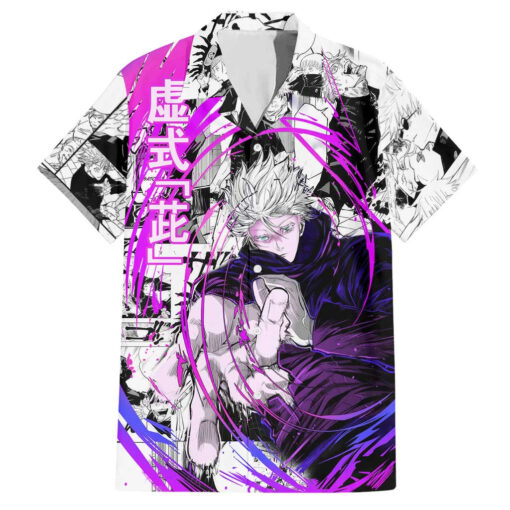 Chemise hawaïenne Gojo Satoru Jujutsu Kaisen motif manga
