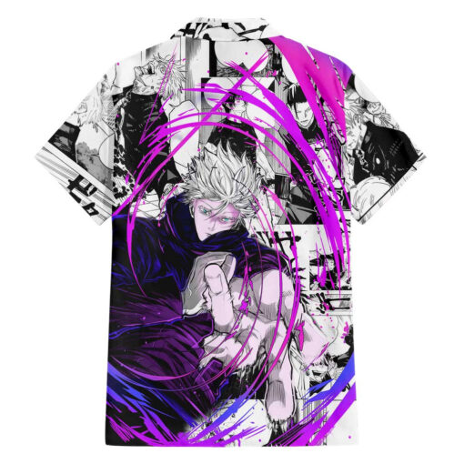 Chemise hawaïenne Gojo Satoru Jujutsu Kaisen motif manga – Image 2