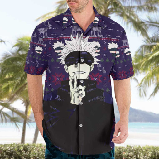Chemise hawaïenne Gojo Satoru Jujutsu Kaisen Noël – Image 3