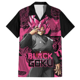 Chemise hawaïenne Goku Black Rose Dragon Ball motif manga