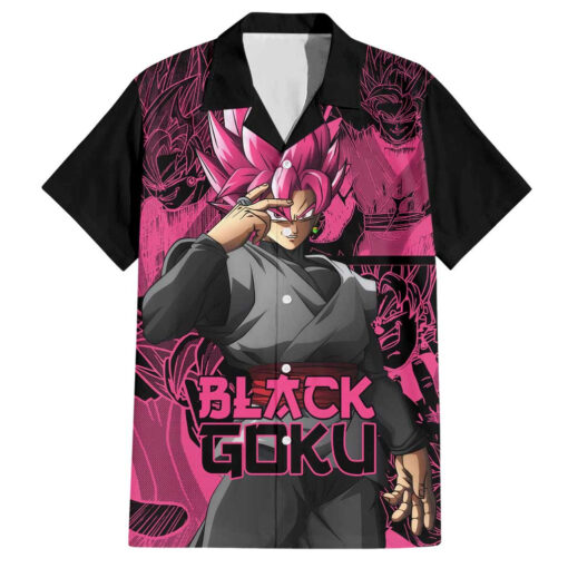 Chemise hawaïenne Goku Black Rose Dragon Ball motif manga