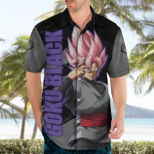 Chemise hawaïenne Goku Black Rose – Image 3